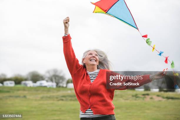 c’est tellement amusant! - kite flying photos et images de collection