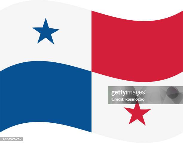 ilustraciones, imágenes clip art, dibujos animados e iconos de stock de panamá ondeando bandera - bandera panameña