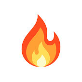 Fire vector isolated