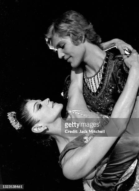 New York City Ballet dancers Melissa Hayden and Peter Martins perform 'Ballet Imperial,' July 1970.