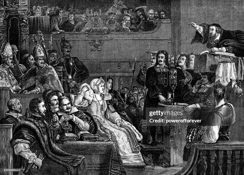 The Preaching of John Knox before the Lords of the Congregation 10th June 1559 by Sir David Wilkie - 19th Century