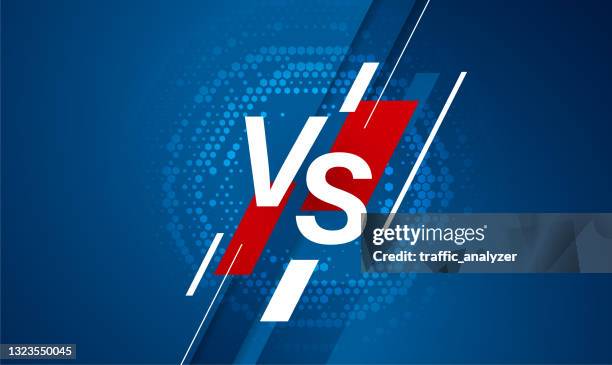 versus - abstract background - 2 circles stock illustrations