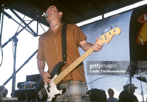 Fat Mike of NOFX performs during the "Vans Warped Tour" at Pier 30/32 on July 5, 1998 in San Francisco, California.