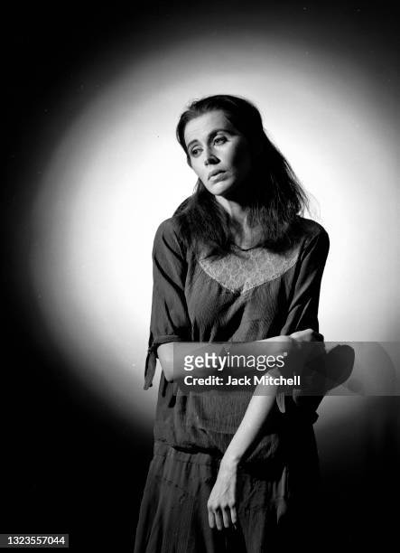 Portrait of actress Kate Nelligan performs in a Broadway production of 'A Moon for the Misbegotten,' New York, New York, March 1984.