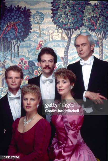 Members of the New York Vocal Arts Ensemble, July 1989. Pictured are Raymond Beegle, Jeff Flemming, John Arbo, Karen Kreuger, and Judith Pannill.