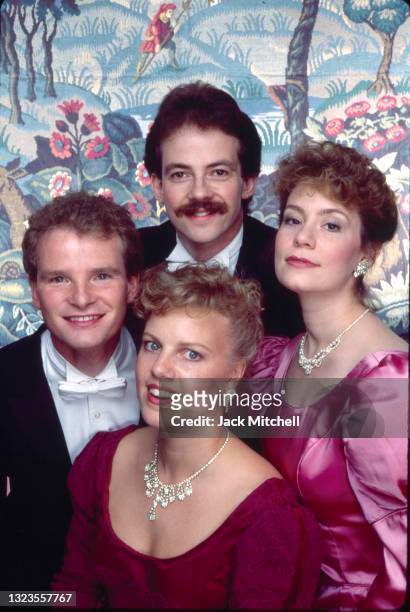Members of the New York Vocal Arts Ensemble, July 1989. Pictured are Jeff Flemming, John Arbo, Karen Kreuger, and Judith Pannill.