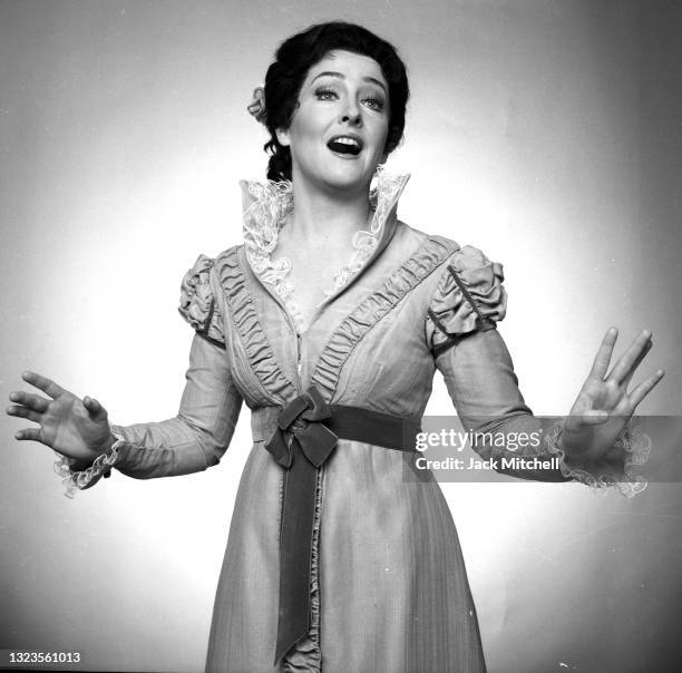 Mezzo-soprano Frederica von Stade performs in the Metropolitan Opera's production of 'The Barber of Seville,' March 1983.