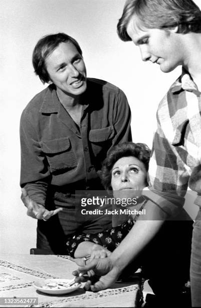 Marshall W Mason, Ruby Holbrook, and Jeff Daniels perform in the Circle Repertory Company's production of 'The Farm,' September 1976.