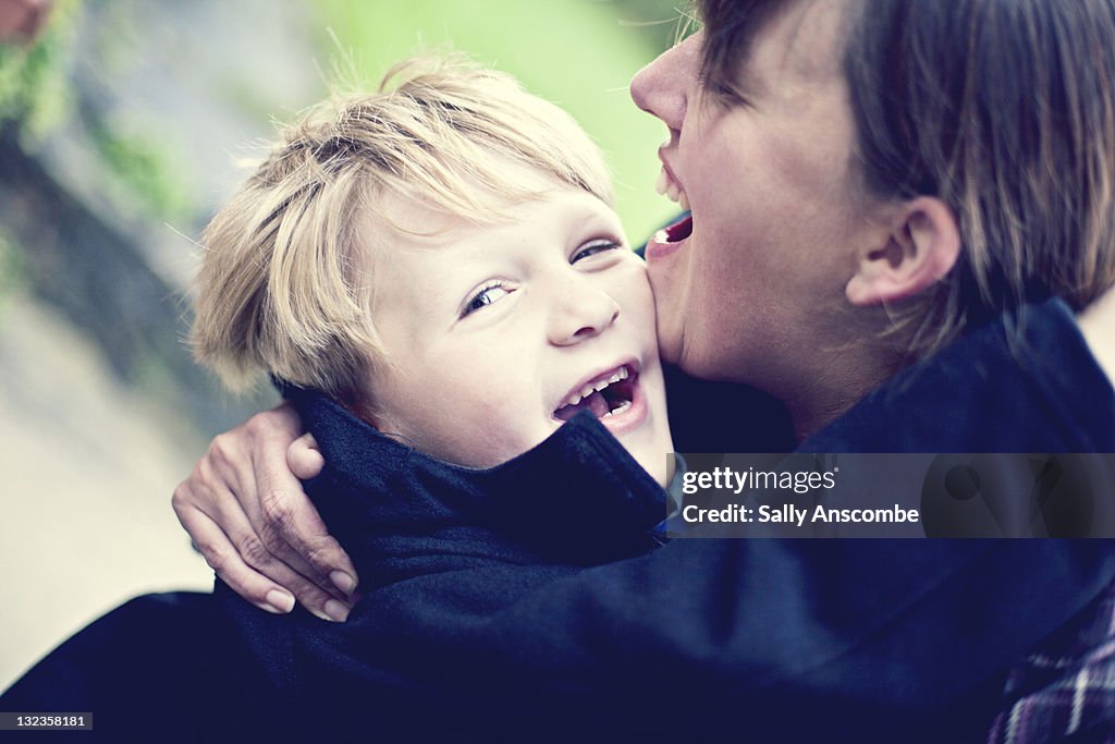 Child hugging his mother