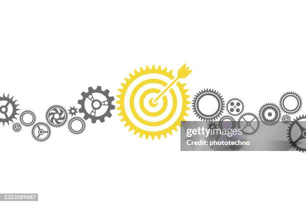goal solution concepts on white background - computer solid background stock illustrations