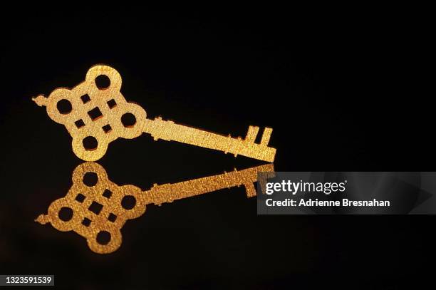 the gold key - golden key stock-fotos und bilder