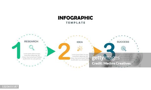 illustrations, cliparts, dessins animés et icônes de étapes options éléments infographie modèle - infographic 3