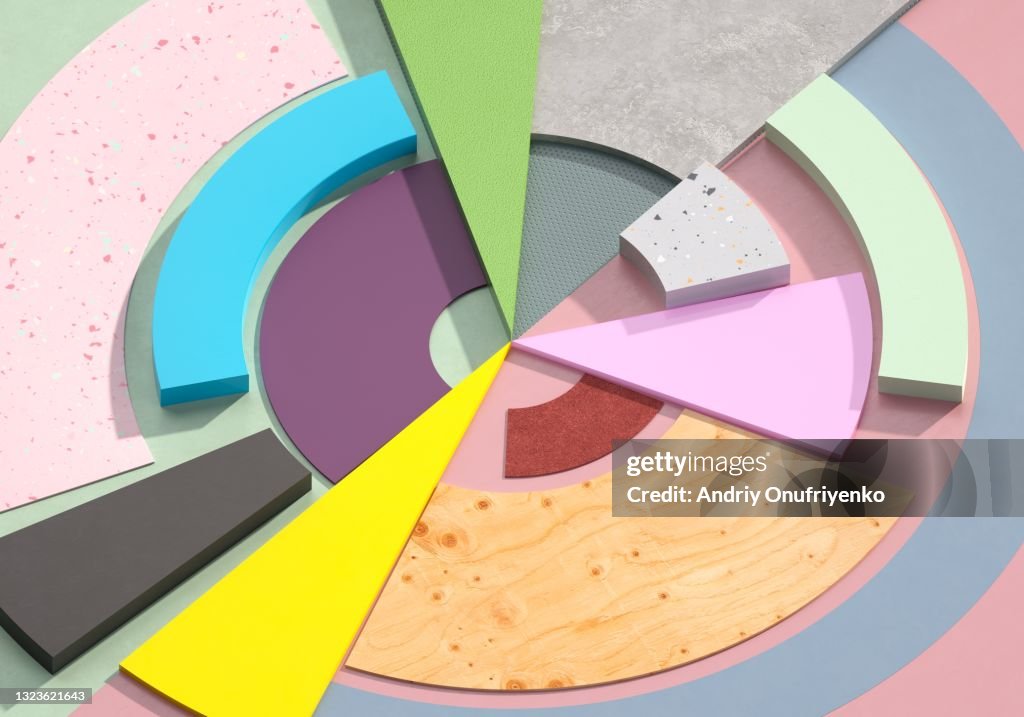 Abstract multicolored circular chart