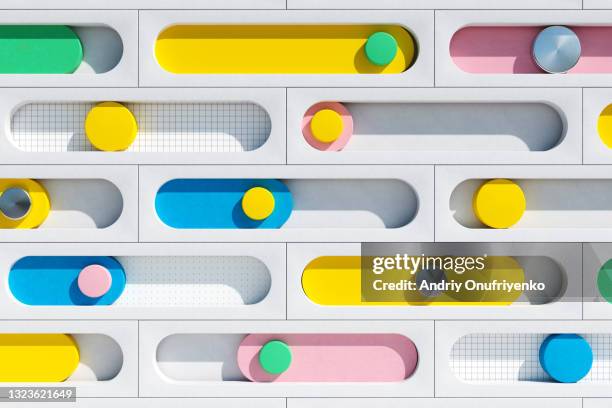 abstract horizontal bar graph. - multi colored stock photos et images de collection