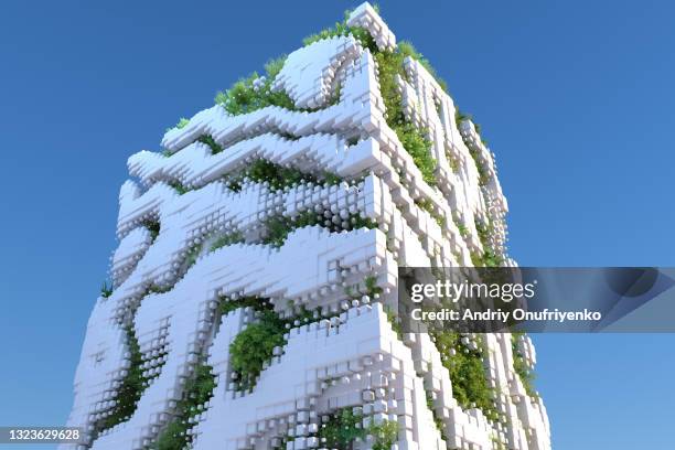 futuristic sustainable architecture - eco city stock pictures, royalty-free photos & images