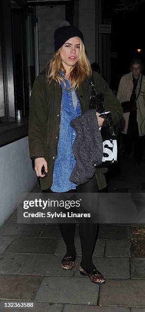 Billie Piper leaves The Theatre on November 11, 2011 in London, England.