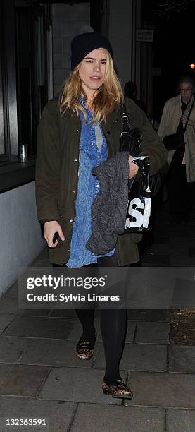 Billie Piper leaves The Theatre on November 11, 2011 in London, England.