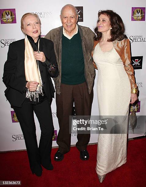 Barbara Bain, Carl Reiner, and Karen Black attend "Nothing Special" - Los Angeles premiere at Laemmle Music Hall on November 11, 2011 in Beverly...