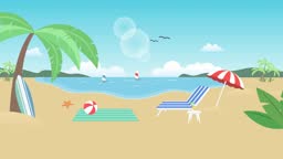 Cartoon Beach Scene Animation High-Res Stock Video Footage - Getty Images