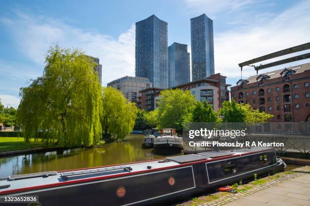 the wharf, castlefield basin, manchester, england - manchester grande manchester - fotografias e filmes do acervo