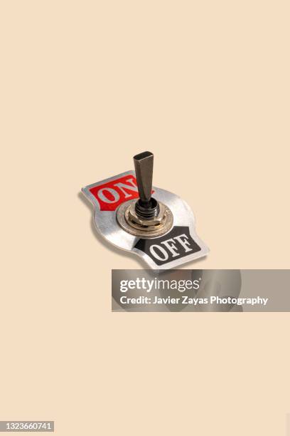 toggle switch on a pastel background - toggle switch stock pictures, royalty-free photos & images