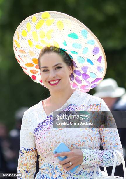 Race-goers attend Royal Ascot 2021 at Ascot Racecourse on June 15, 2021 in Ascot, England. This year's Royal Ascot is admitting 12,000 race-goers a...