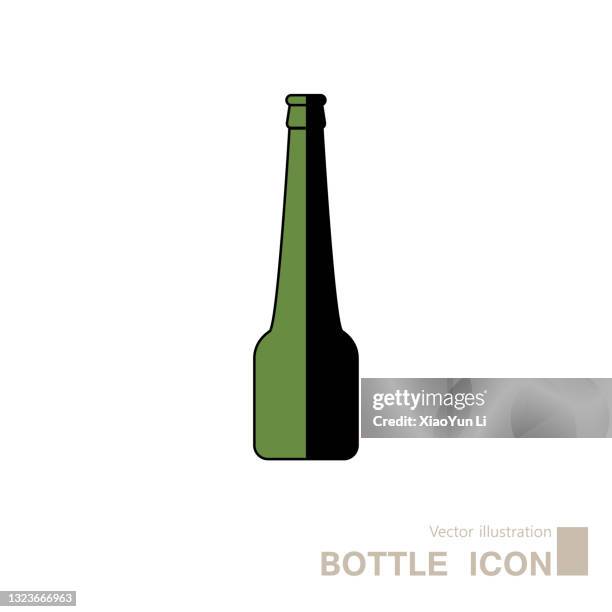 vector drawn bottle. - bourbon liquid stock illustrations