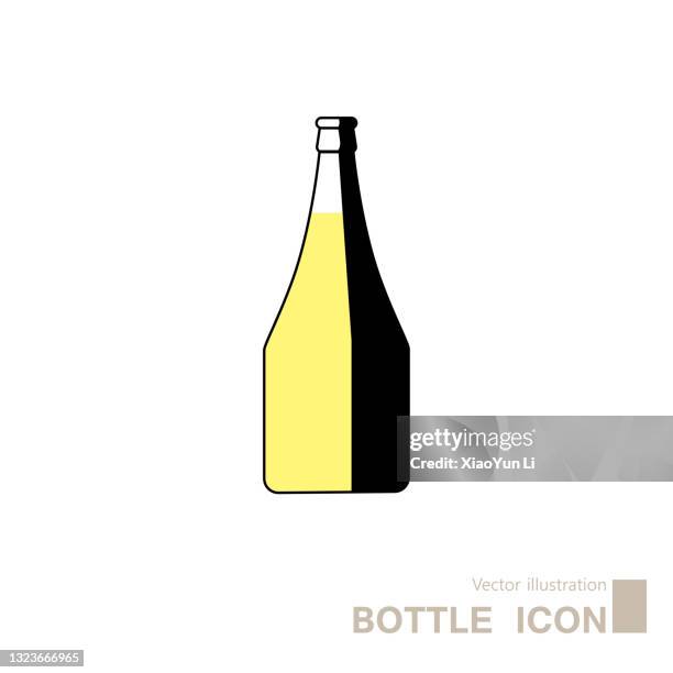 vector drawn bottle. - bourbon liquid stock illustrations