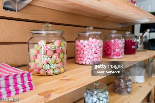 pick & mix sweets - candy jar stock pictures, royalty-free photos & images