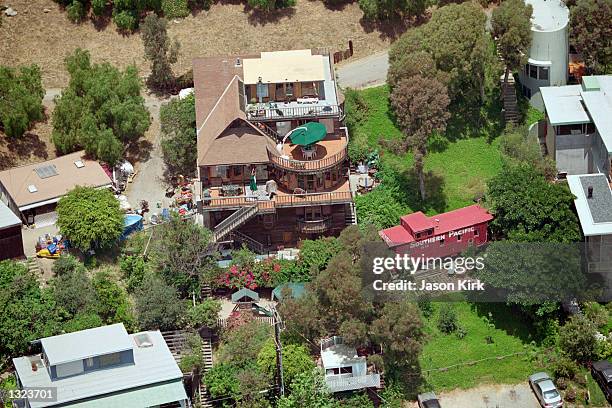 An aerial view of the Malibu Seaside Preschool atop a hill June 20, 2001 in Malibu, CA. 4-year-old Daniel Karven Veres, the young boy who drowned in...