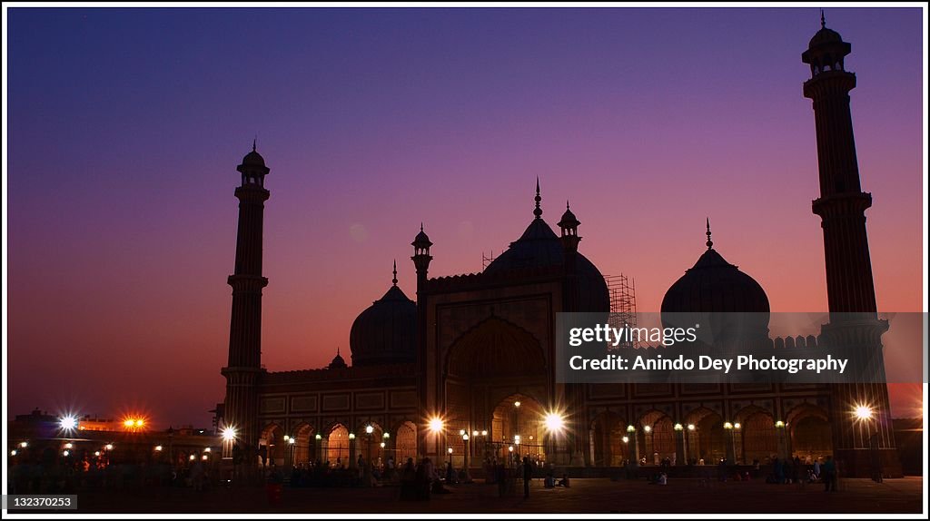 Jama Masjid in twilight