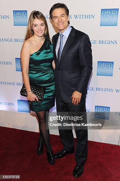 Daphne Oz and Dr. Mehmet Oz attend the 2nd Annual "Change Begins Within" benefit celebration presented by the David Lynch Foundation at The...