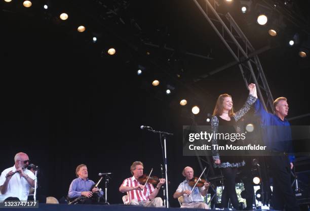 Matt Maloy, Paddy Moloney, Seán Keane and Martin Fay of The Chieftains perform during the Guinness Fleadh at San Jose State University on June 28,...