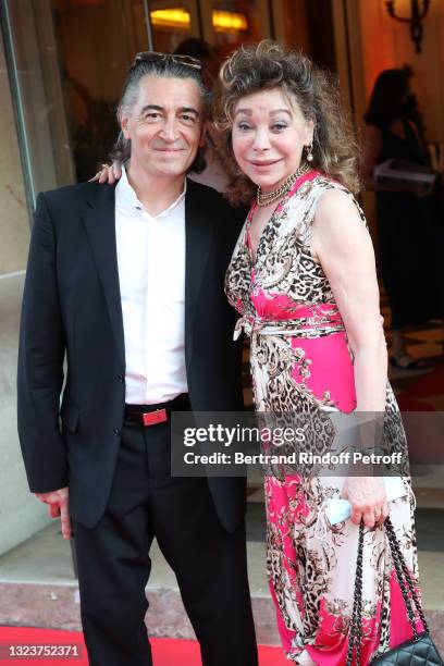 Jean-Pierre Jacques and Grace de Capitani attend the "Enfance Majuscule 2021" Charity Gala at Salle Gaveau on June 15, 2021 in Paris, France.