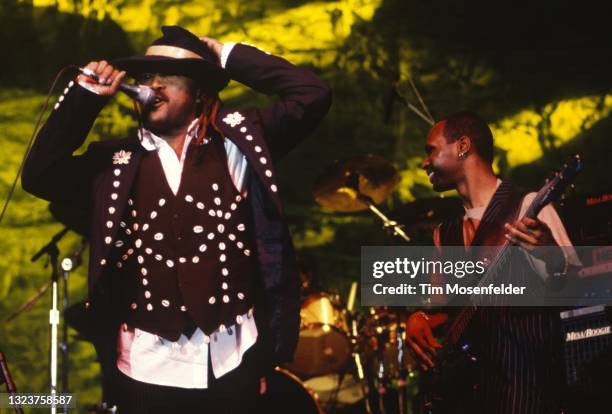 Raphael Saadiq and Tony! Toni! Tone! performs during the Bay Area Music Awards at Bill Graham Civic Auditorium on March 7, 1998 in San Francisco,...