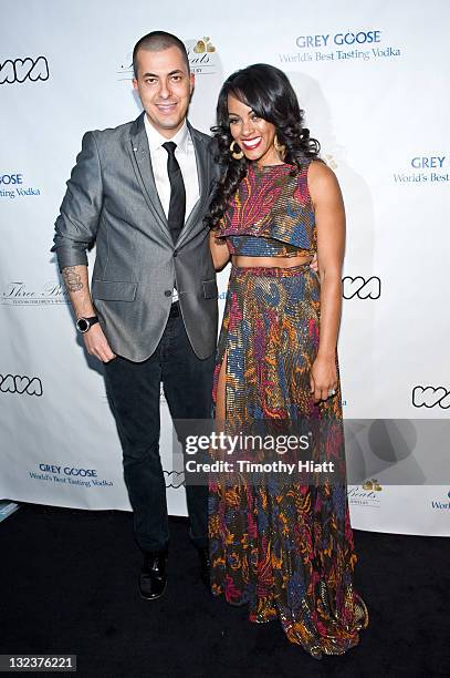 Jason Arasheben and Malaysia Pargo attend the 3 Beats launch party at the W Hotel Chicago on November 11, 2011 in Chicago, Illinois.