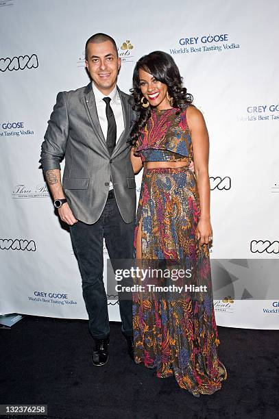 Jason Arasheben and Malaysia Pargo attend the 3 Beats launch party at the W Hotel Chicago on November 11, 2011 in Chicago, Illinois.