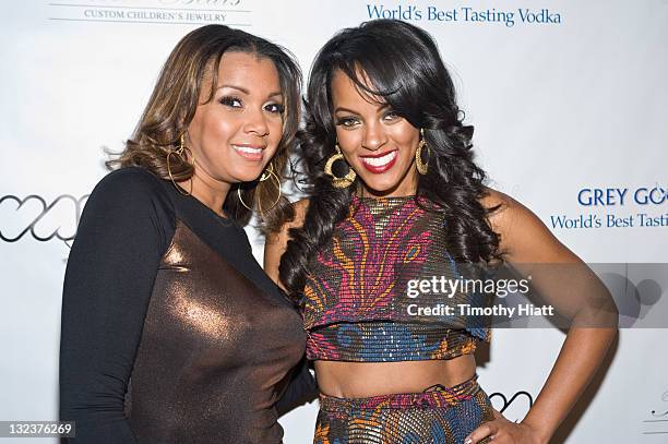 Imani Showalter and Malaysia Pargo attend the 3 Beats launch party at the W Hotel Chicago on November 11, 2011 in Chicago, Illinois.