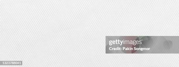 white fabric cloth polyester texture and textile background. - jersey stock-fotos und bilder