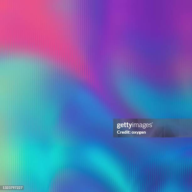 trendy colorful holographic abstract blue pink wave background - teal bokeh stock pictures, royalty-free photos & images