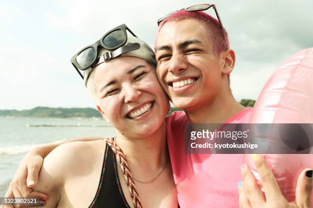 Portrait of Non binary gender travellers