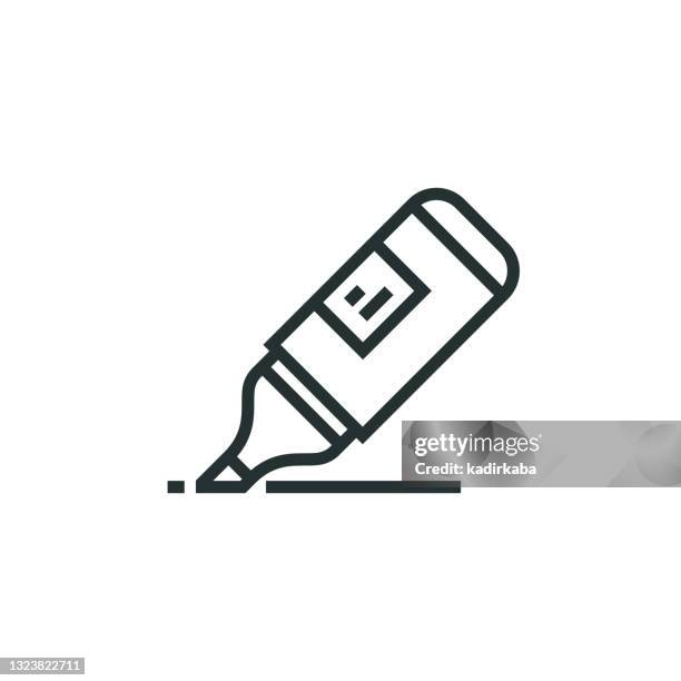 marker line icon - sharpening stock illustrations