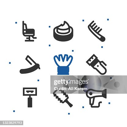 Barber Shop Icon Set Barber Shop Icon Set