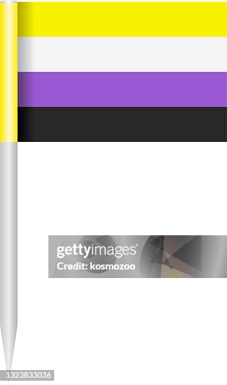 Non-binary flag on a flagpole Non-binary flag on a flagpole