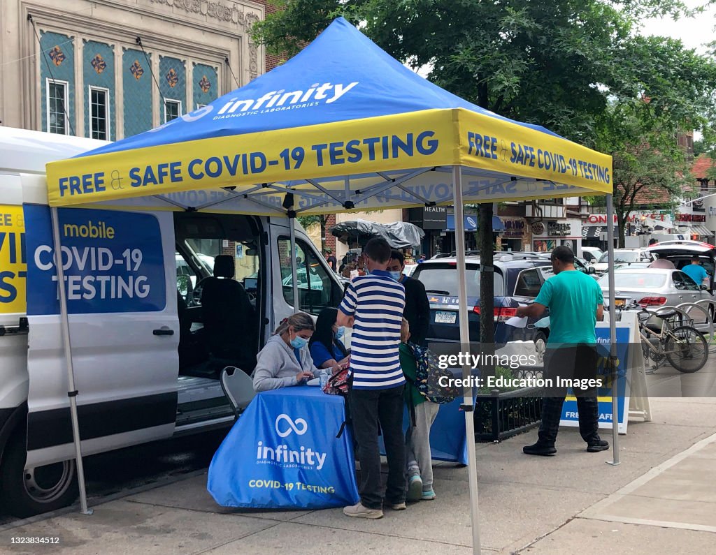 Mobile Covid 19 Testing van, Queens, New York