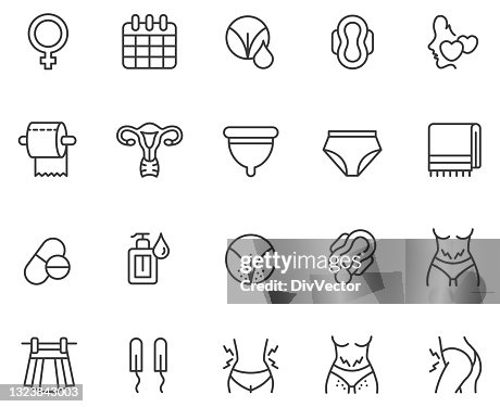 Menstruation vector set Menstruation vector set