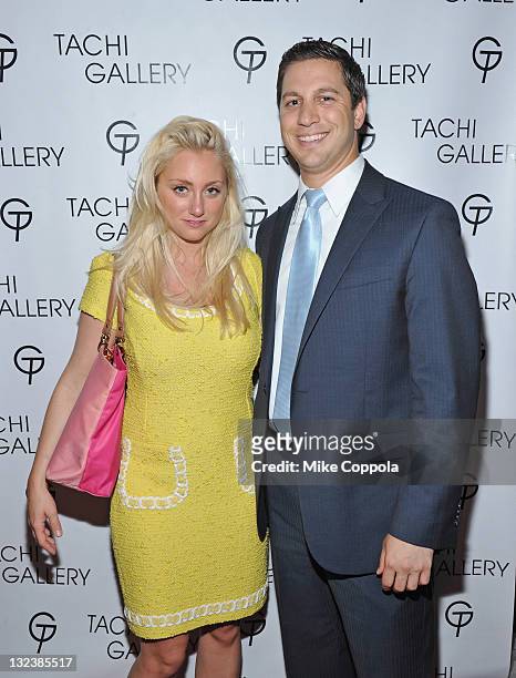 Brittany Paolini and Andrew Mallardi attend The Opening of Tachi Gallery presenting The Abstract Experience: Sasson Soffer at Tachi Gallery on June...