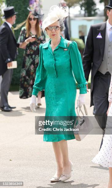 Princess Anne, Princess Royal attends Royal Ascot 2021 at Ascot Racecourse on June 16, 2021 in Ascot, England.