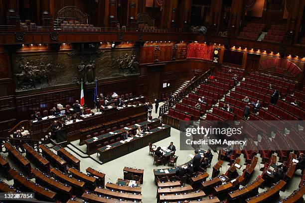 General view of the Italian Chamber of Deputies before a vote on 2012 budget law on November 12, 2011 in Rome, Italy. Italian Prime Minister Silvio...