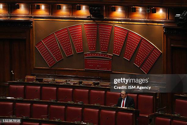 General view of Italian Chamber of Deputies before a vote on 2012 budget law on November 12, 2011 in Rome, Italy. Italian Prime Minister Silvio...